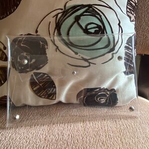 Clear vinyl clutch bag
